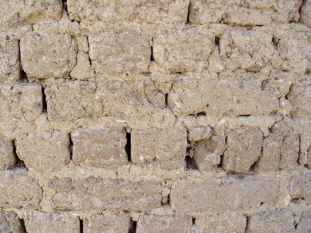 Bricks made of mud mixed with straw in Luxor, Egypt. Photo by Leon Mauldin.