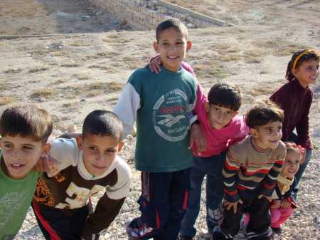 Kids near Herodium. Photo by Leon Mauldin.