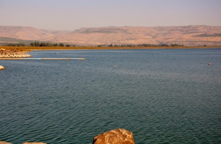Northern Sea of Galilee looking east. Photo by Leon Mauldin.