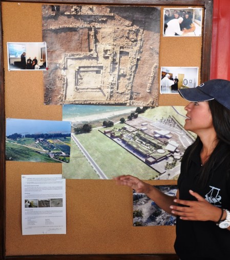 Volunteer at Magdala informing our group about discoveries there.