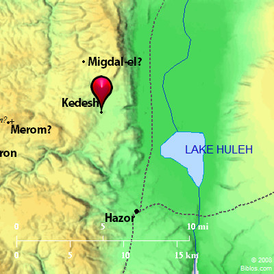 Kedesh, the northern city of Reguge. Map by Scott Richardson.