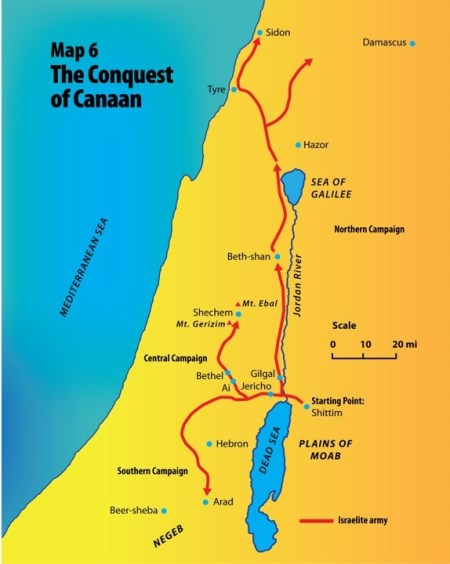 Conquest of Canaan. Map by Marc Hinds.