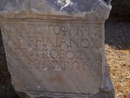 Smyrna Inscription, designating it neokoros. Photo by Leon Mauldin.