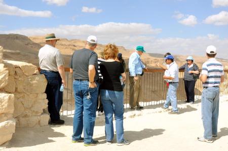 Elie instructing our group at Masada. Photo ©Leon Mauldin.