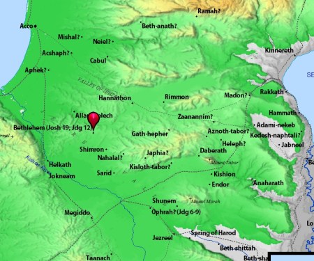 Bethlehem of Galilee. Map by BibleAtlas.org.
