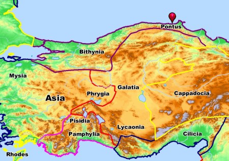 Pontus. Map by BibleAtlas.org.