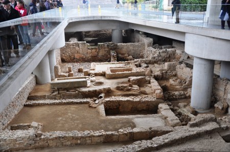 Excavations at Entrance to Acropolis Museum. Photo by Leon Mauldin.