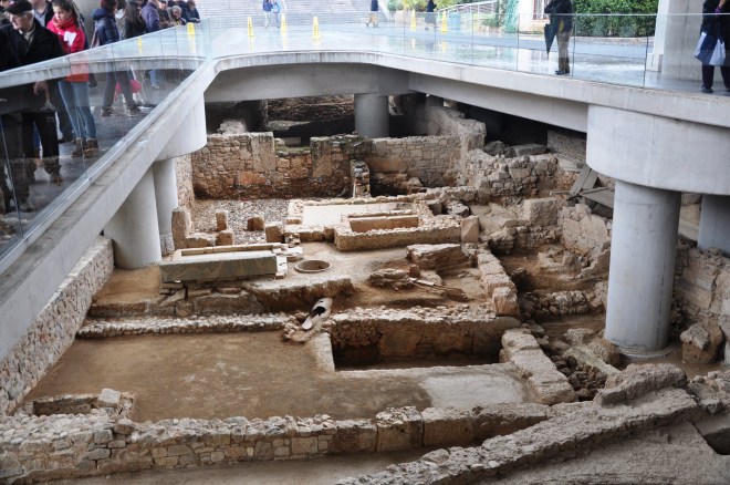 Excavations at Entrance to Acropolis Museum. Photo by Leon Mauldin.