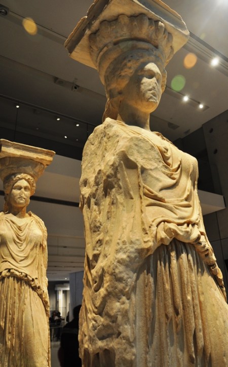 Original Caryatids at Acropolis Museum. Photo by Leon Mauldin.