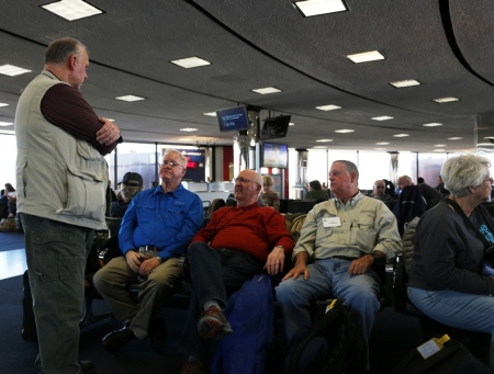 Gathering at Newark International. Photo by Donna Keith.