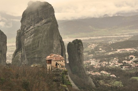 Roussanou Monastery at Mereora, Greece. Photo by Leon Mauldin. 
