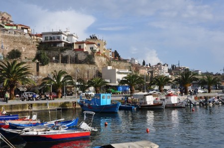 Neapolis Harbor. The site mentioned in Paul's travels in Acts 16:11. Photo by Leon Mauldin.