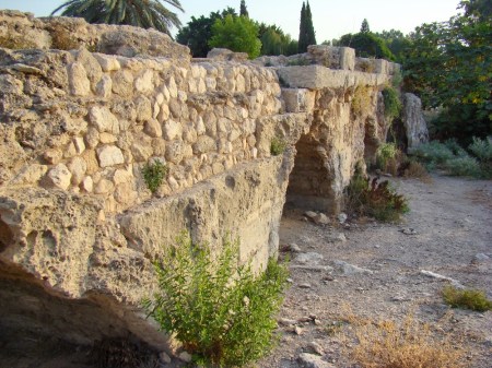 Roman Aqueduct at Beit Hananya, north of Caesarea. Photo by Leon Mauldin.