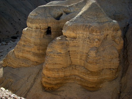 Some of the Qumran Caves where the Dead Sea Scrolls were discovered (1946ff.). Photo by Leon Mauldin.
