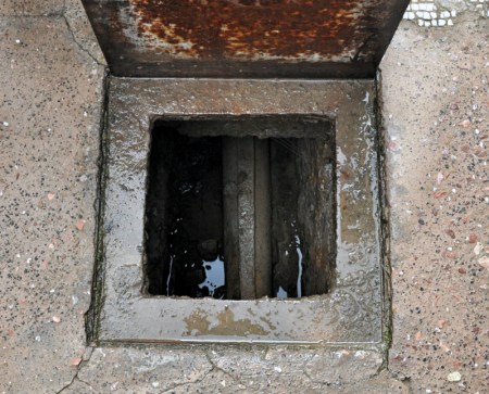 Lead pipe at Villa of Casale. Photo by Leon Mauldin.