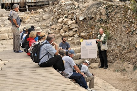 At the pool of Siloam, where the blind man received his sight (John 9). Photo by Zachary Shavin.