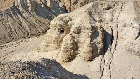 Qumran Caves, on western side of the Dead Sea. Photo by Leon Mauldin.