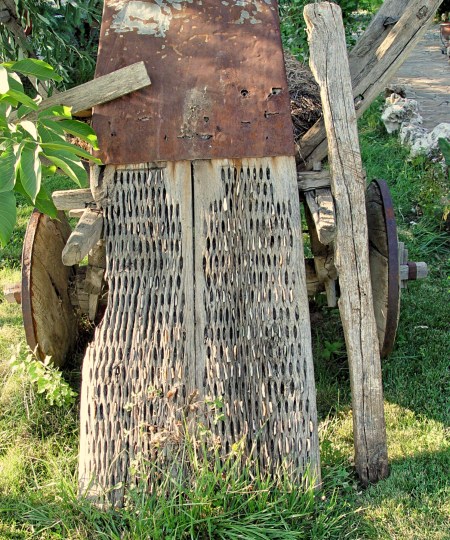 Threshing Sledge at Aphrodisias, Turkey. Photo by Leon Mauldin.